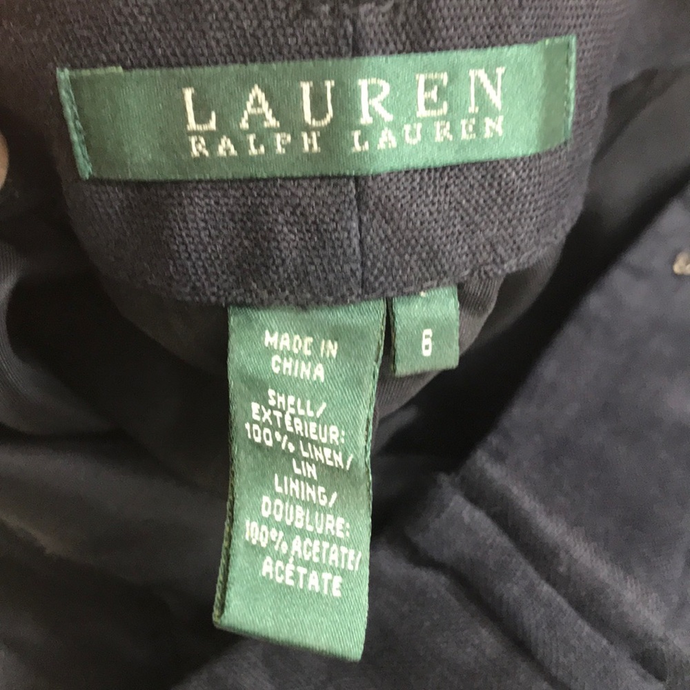 Gorgeous navy Ralph Lauren 100% linen pants - Picture 3 of 4